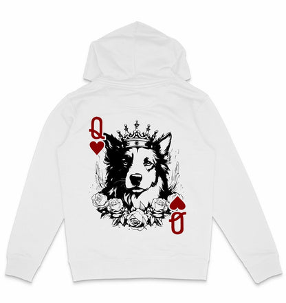 Herzkönigin Border Collie - Organic Hoodie - Multitalenty