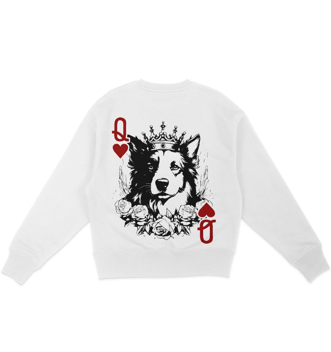 Herzkönigin Border Collie - Organic Oversize Sweatshirt - Multitalenty