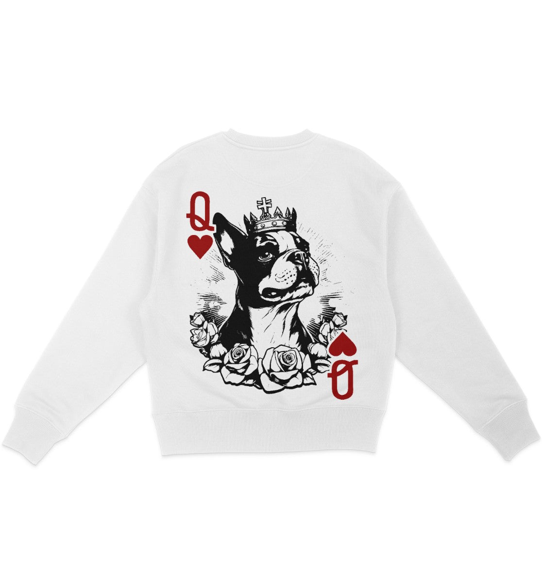 Herzkönigin Boston Terrier - Organic Oversize Sweatshirt - Multitalenty