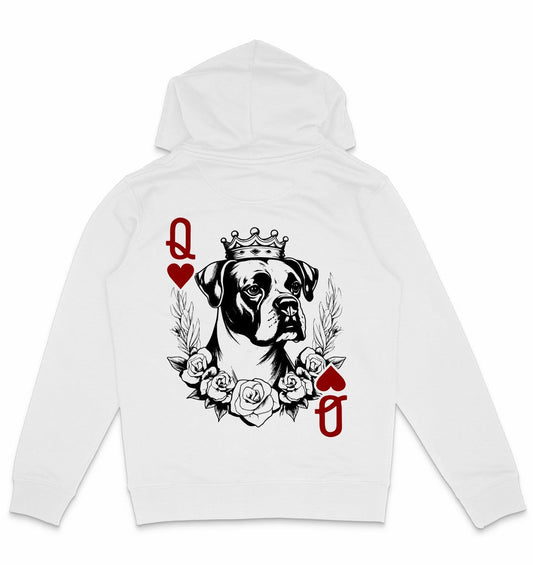 Herzkönigin Boxer - Organic Hoodie - Multitalenty