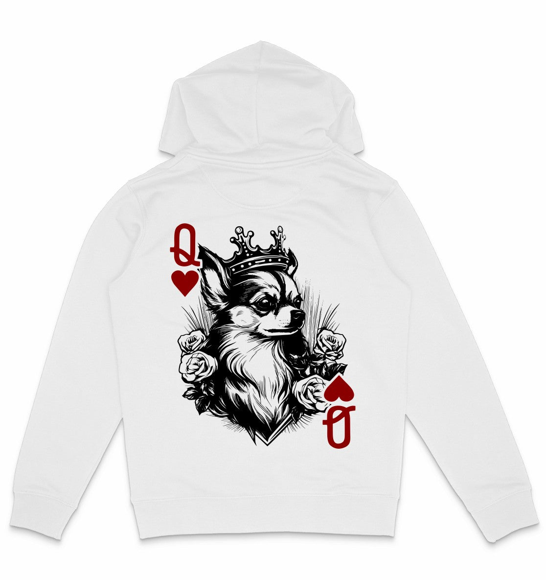 Herzkönigin Chihuahua - Organic Hoodie - Multitalenty