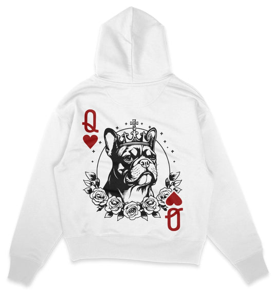 Herzkönigin Französische Bulldogge - Organic Oversize Hoodie - Multitalenty