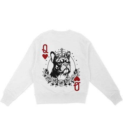 Herzkönigin Französische Bulldogge - Organic Oversize Sweatshirt - Multitalenty