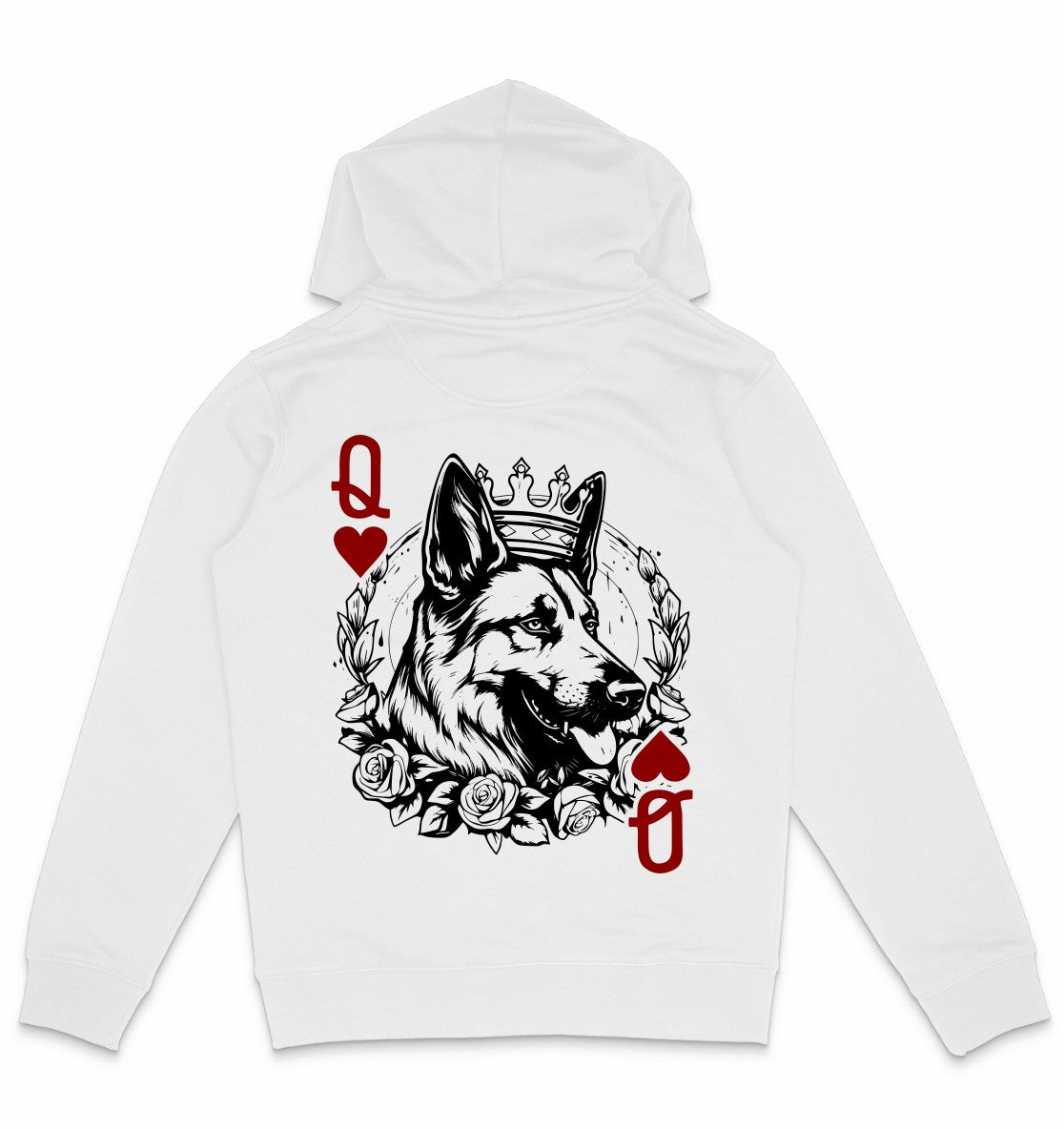 Herzkönigin Schäferhund - Organic Hoodie - Multitalenty