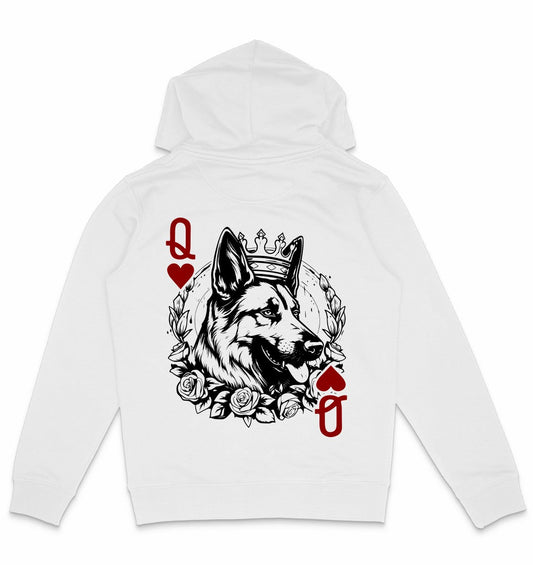 Herzkönigin Schäferhund - Organic Hoodie - Multitalenty