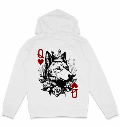 Herzkönigin Wolfhund - Organic Hoodie - Multitalenty