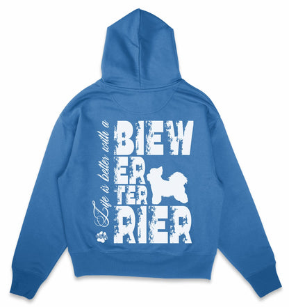 Life is better with a Biewer Terrier - Organic Oversize Hoodie