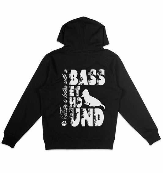 Life is better with a Basset Hound - Organic Hoodie - Multitalenty