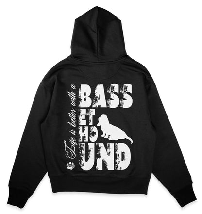 Life is better with a Basset Hound - Organic Oversize Hoodie - Multitalenty