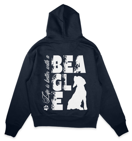 Life is better with a Beagle - Organic Oversize Hoodie - Multitalenty