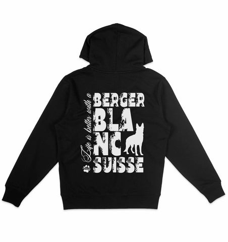 Life is better with a Berger Blanc Suisse - Organic Hoodie - Multitalenty