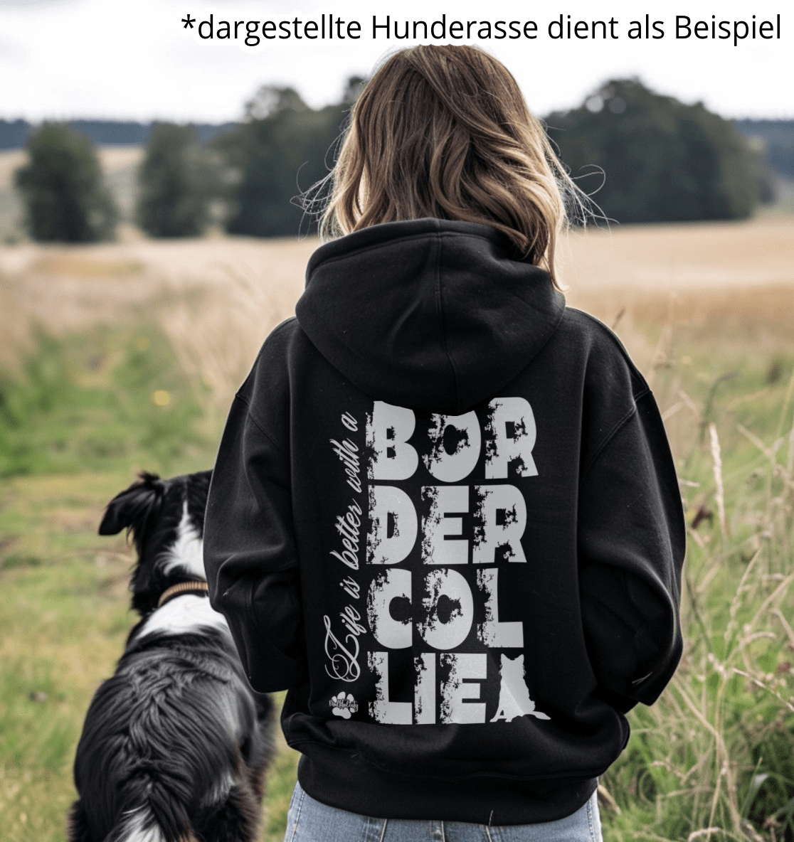 Life is better with a Berger Blanc Suisse - Organic Oversize Hoodie - Multitalenty