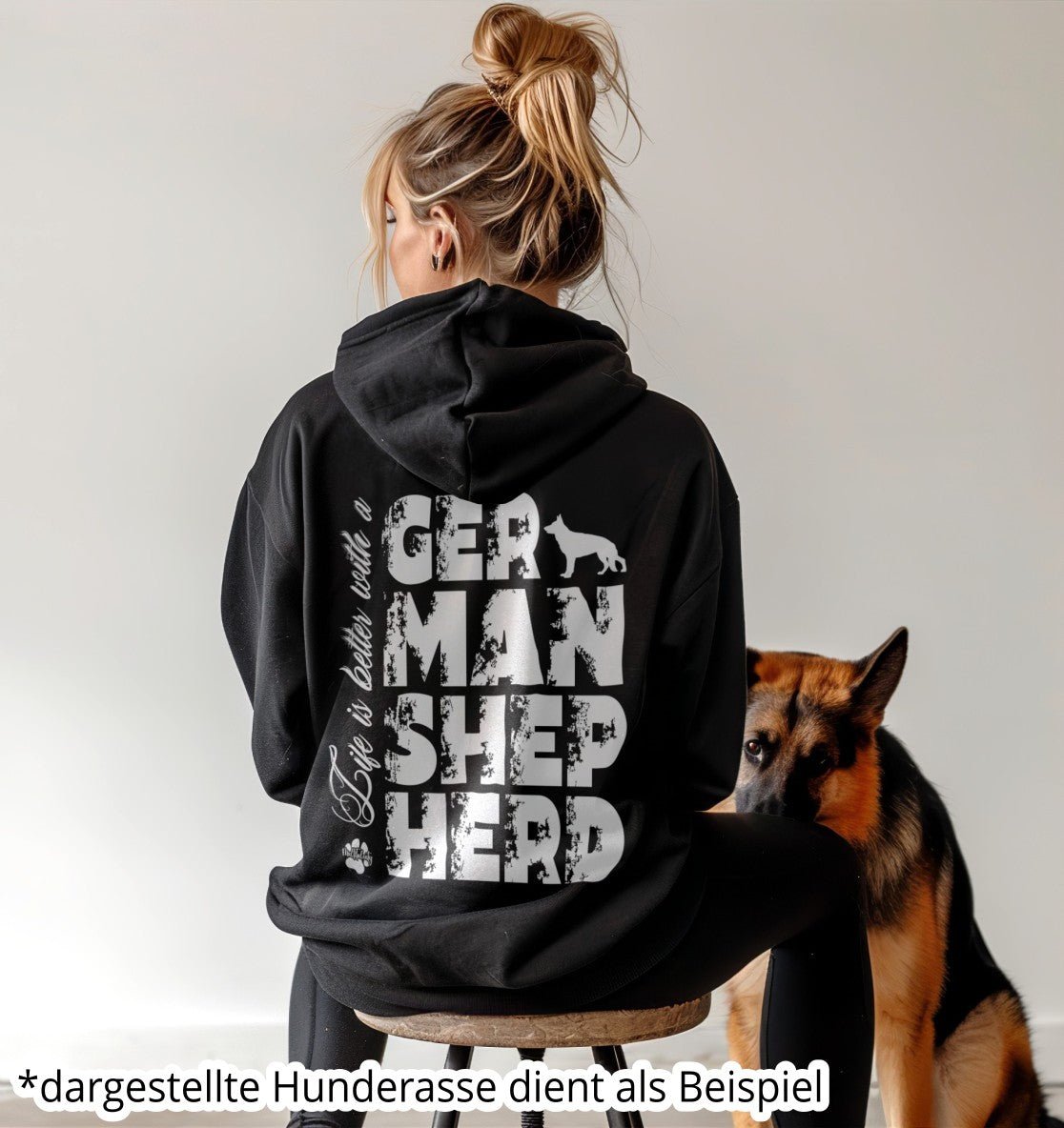 Life is better with a Berger Blanc Suisse - Organic Oversize Hoodie - Multitalenty