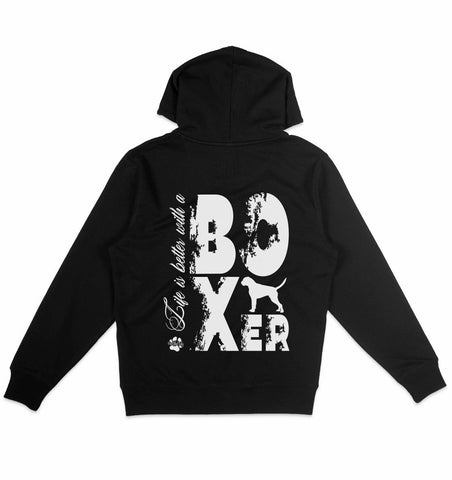 Life is better with a Boxer - Organic Hoodie - Multitalenty