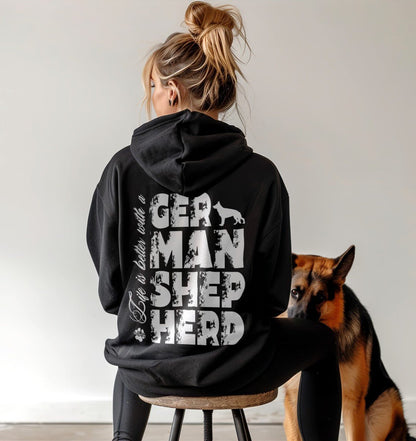 Life is better with a German Shepherd - Organic Oversize Hoodie - Multitalenty