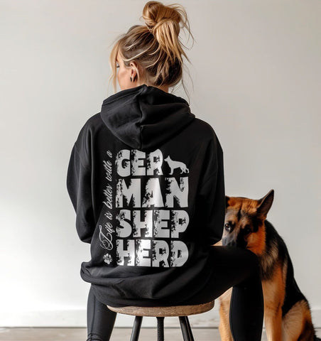 Life is better with a German Shepherd - Organic Oversize Hoodie - Multitalenty