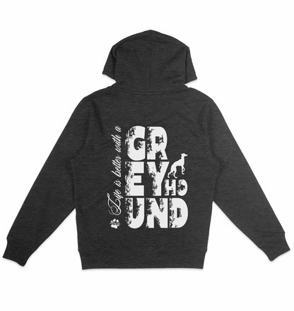 Life is better with a Greyhound - Organic Hoodie - Multitalenty