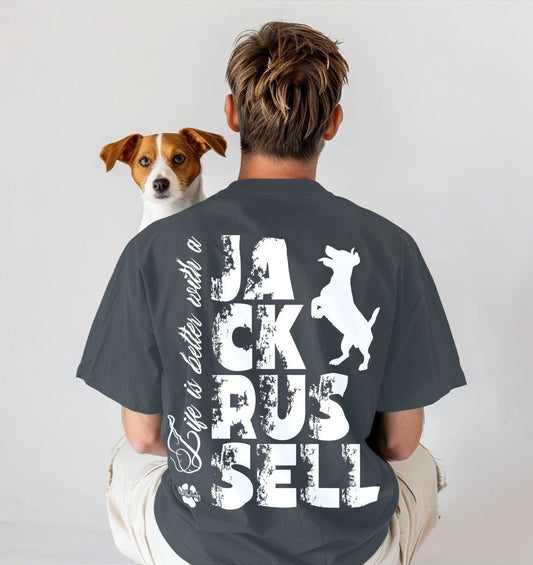 Life is better with a Jack Russell - Organic Oversize Shirt - Multitalenty
