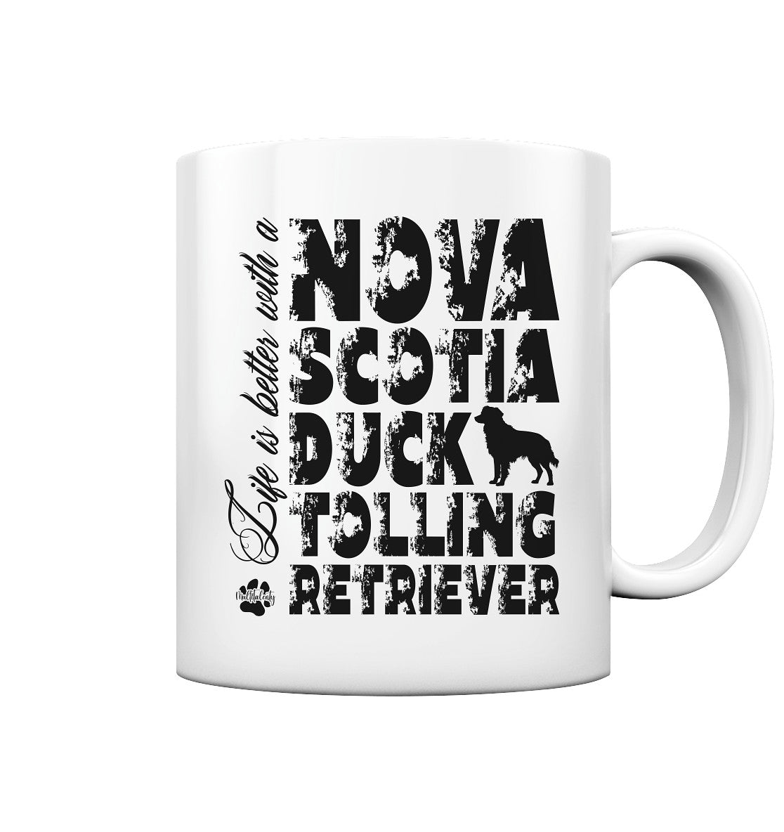 Life is better with a Nova Scotia Duck Tolling Retriever - Tasse glossy - Multitalenty