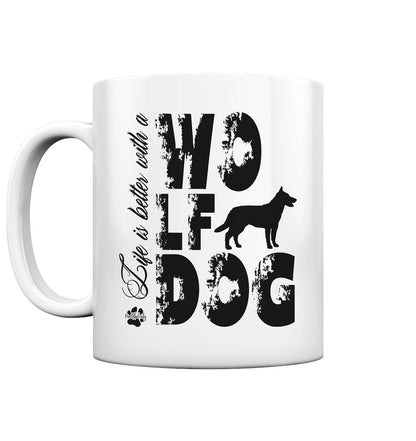 Life is better with a Wolfdog - Tasse glossy - Multitalenty