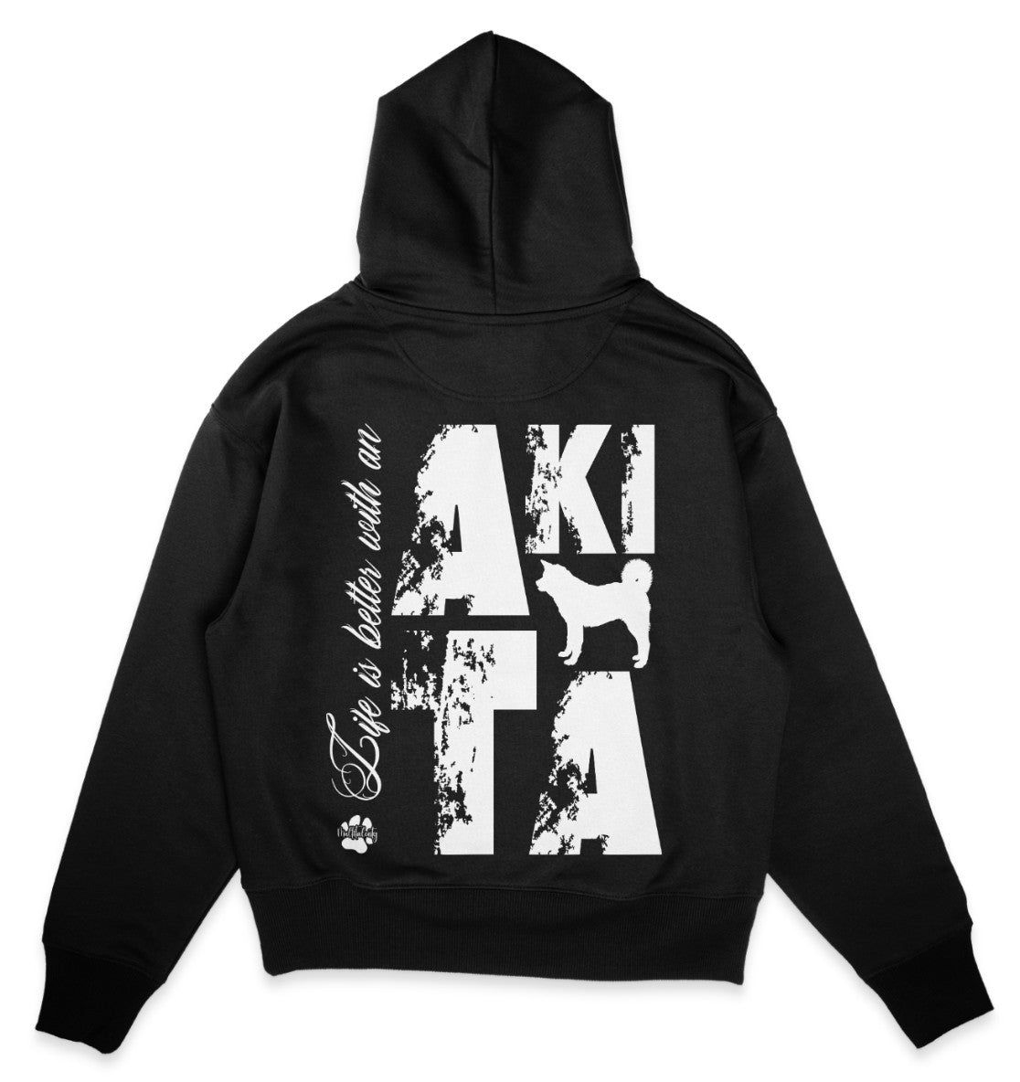 Life is better with an Akita - Organic Oversize Hoodie - Multitalenty