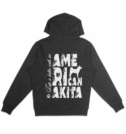 Life is better with an American Akita - Organic Hoodie - Multitalenty