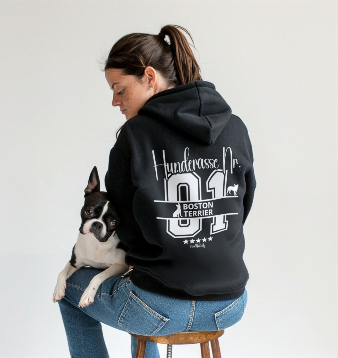 Nr. 01 Boston Terrier - Organic Hoodie - Multitalenty