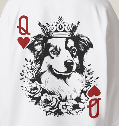 Herzkönigin Australian Shepherd - Organic Oversize Sweatshirt