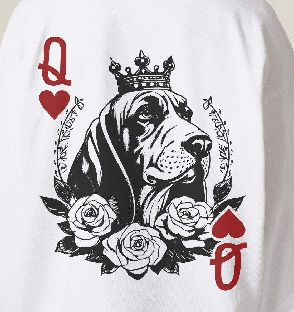 Herzkönigin Basset Hound - Organic Oversize Sweatshirt