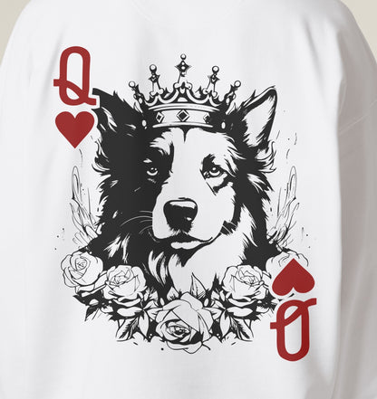 Herzkönigin Border Collie - Organic Oversize Hoodie