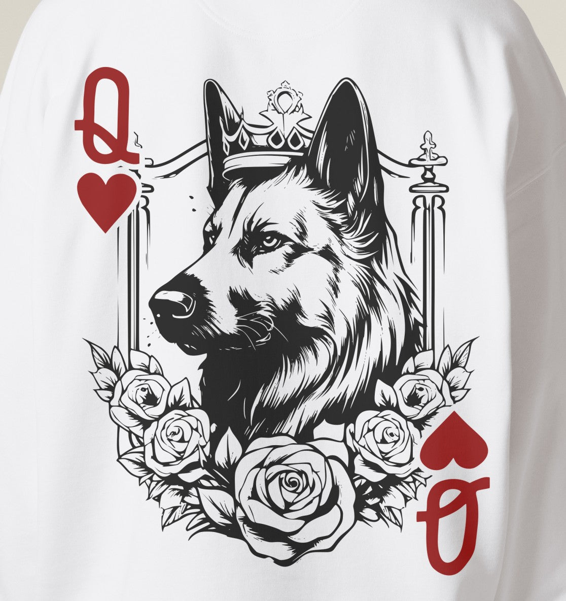 Herzkönigin Altdeutscher Schäferhund - Organic Oversize Sweatshirt