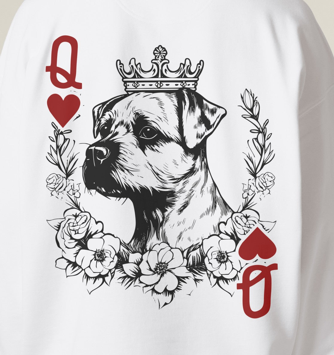 Herzkönigin Border Terrier - Organic Oversize Hoodie