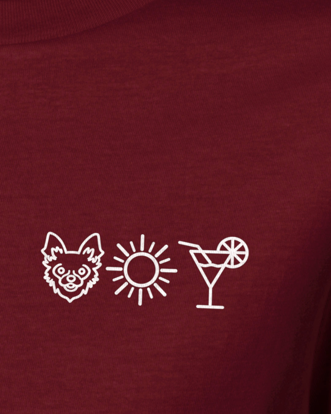 Chihuahua (Langhaar) - Sonne Cocktail - Organic Shirt