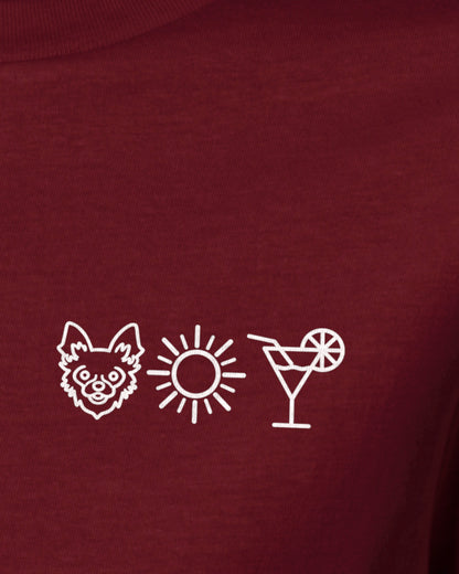 Chihuahua (Langhaar) - Sonne Cocktail - Organic Shirt