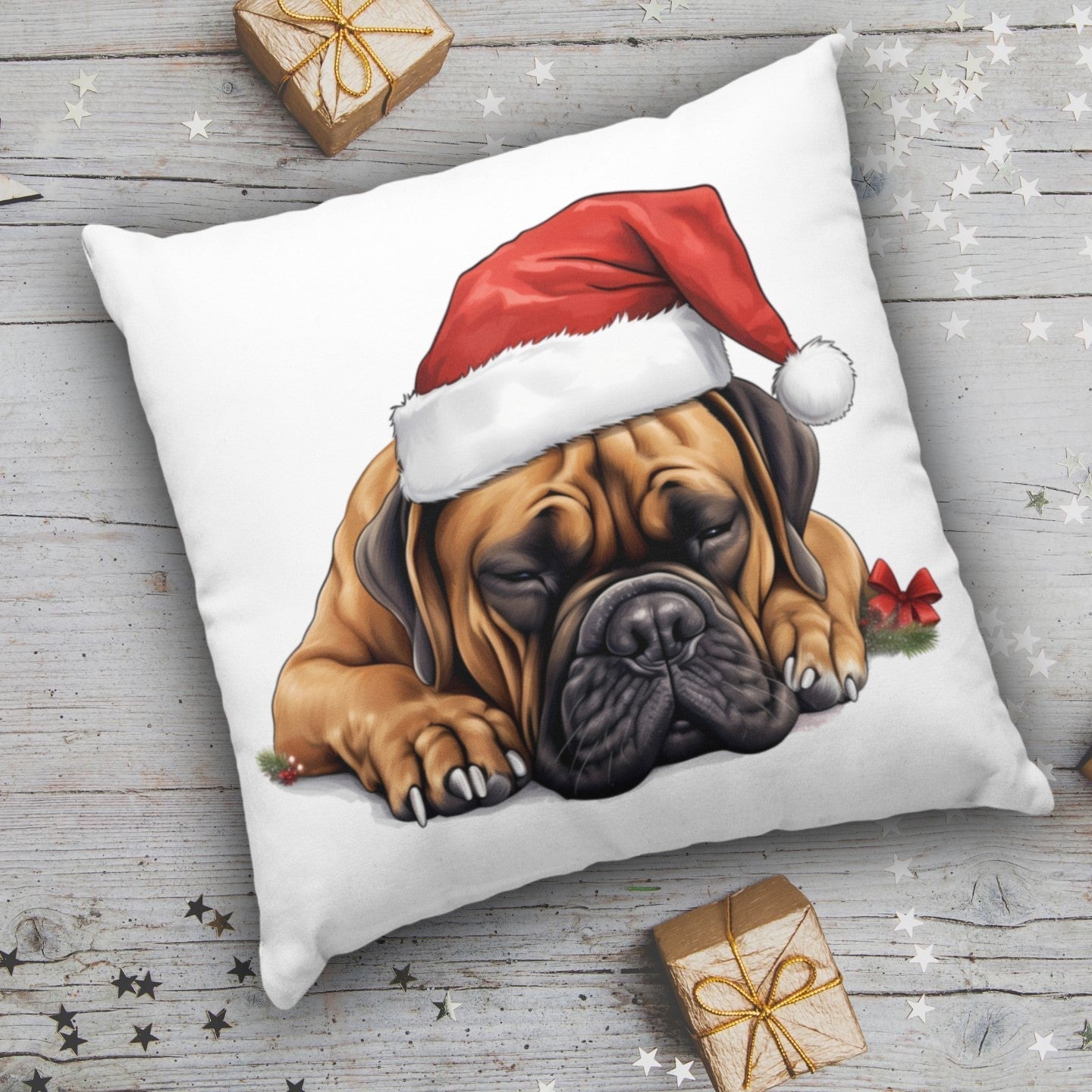 X-mas Boxer - Kissen 40x40cm