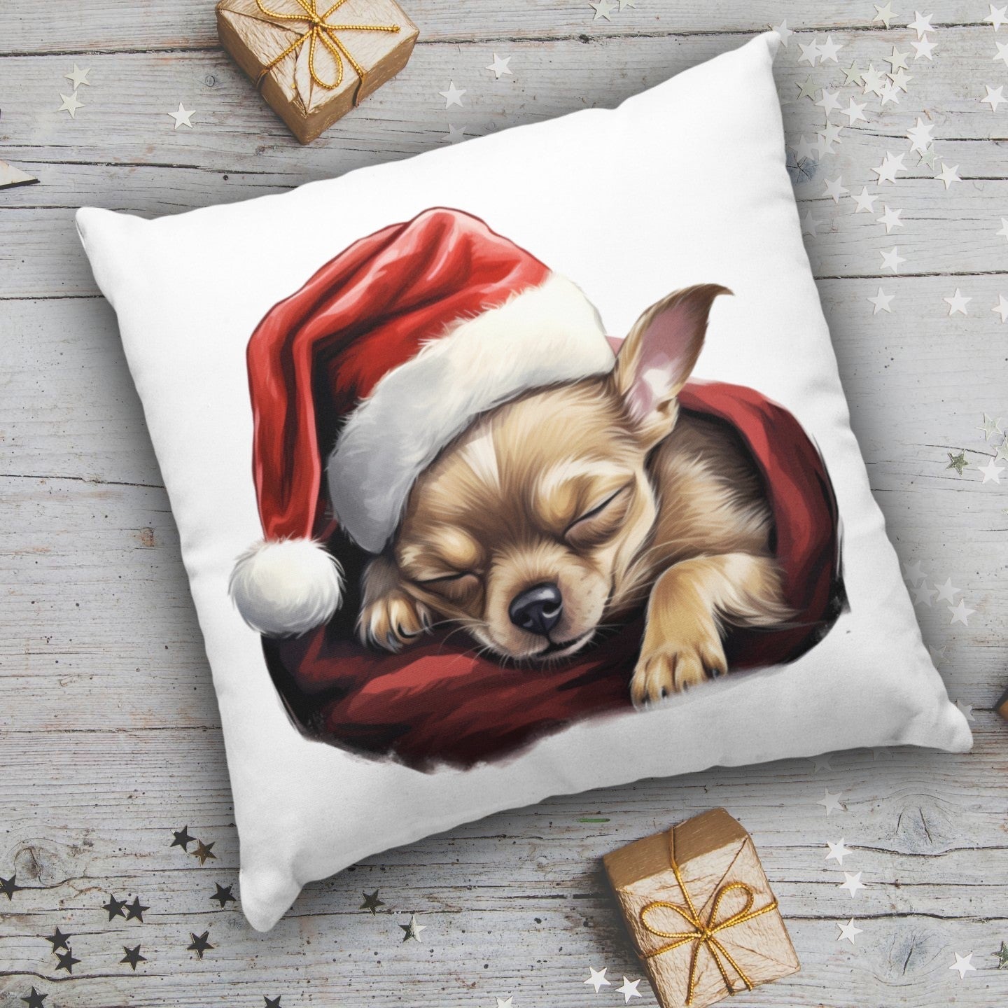 X-mas Chihuahua - Kissen 40x40cm