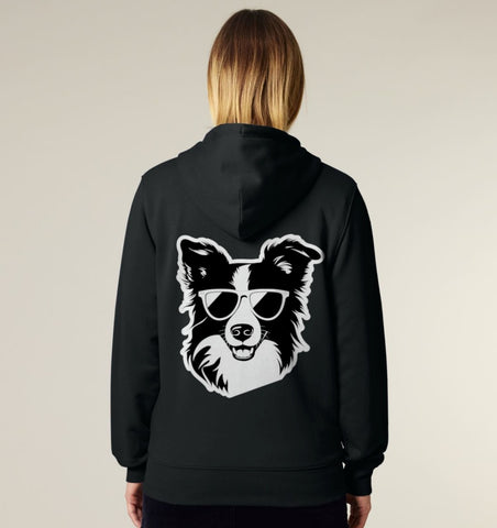 B&W Border Collie - Organic Zipper