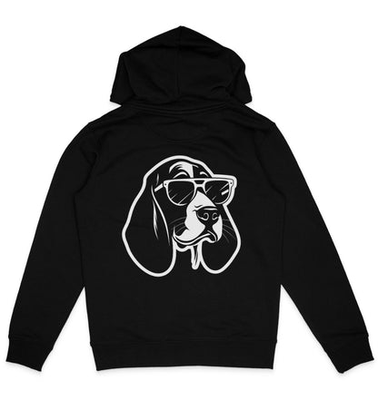 B&W Basset Hound - Organic Hoodie - Multitalenty