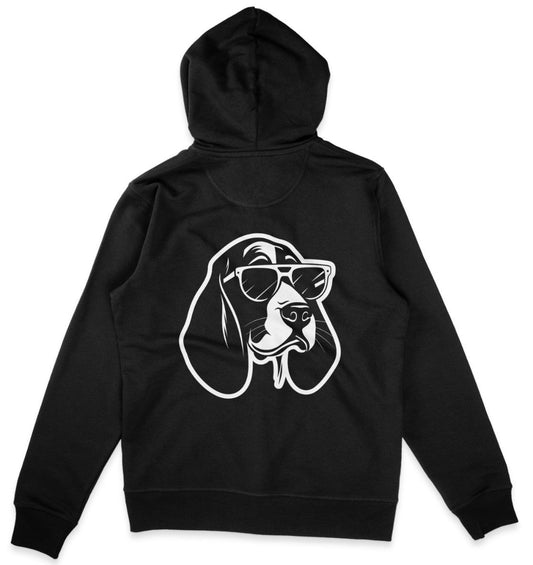 B&W Basset Hound - Organic Zipper - Multitalenty