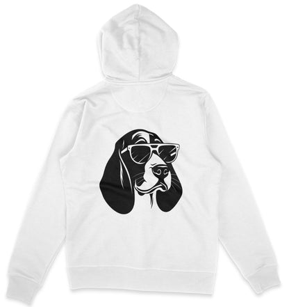 B&W Basset Hound - Organic Zipper - Multitalenty