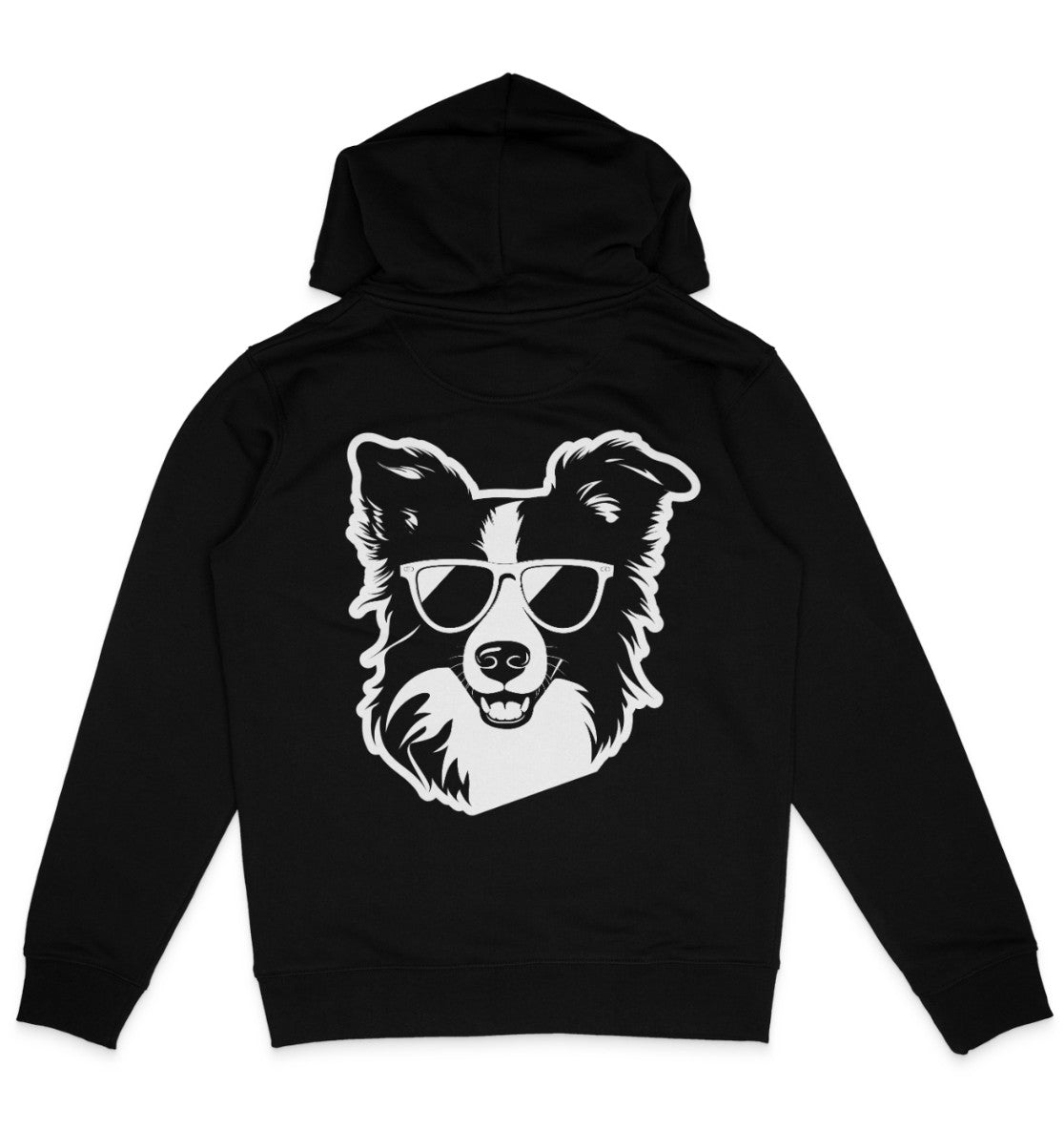 B&W Border Collie - Organic Hoodie - Multitalenty