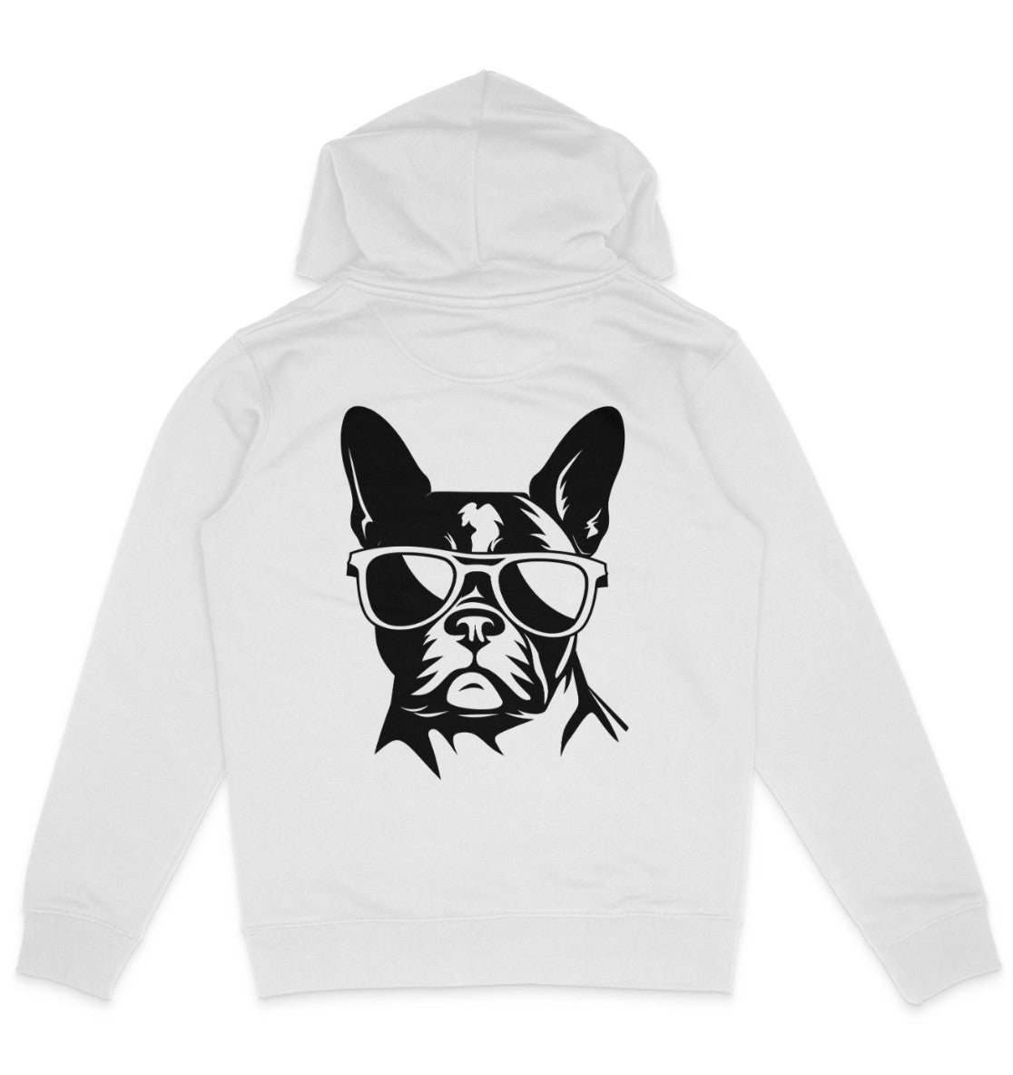 B&W Französische Bulldogge - Organic Hoodie - Multitalenty