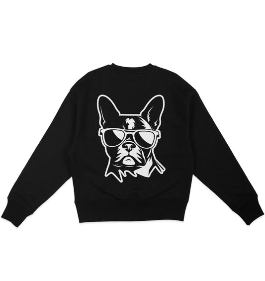 B&W Französische Bulldogge - Organic Oversize Sweatshirt - Multitalenty