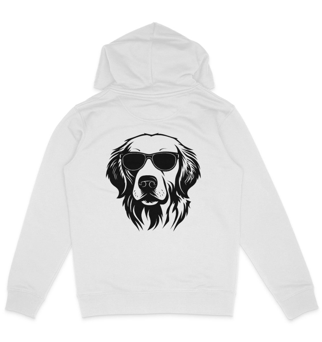 B&W Golden Retriever - Organic Hoodie - Multitalenty