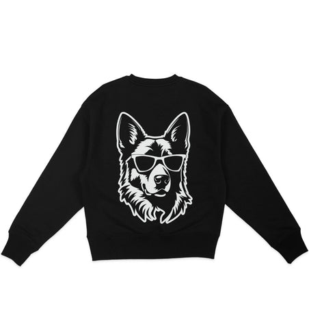 B&W Schäferhund - Organic Oversize Sweatshirt - Multitalenty