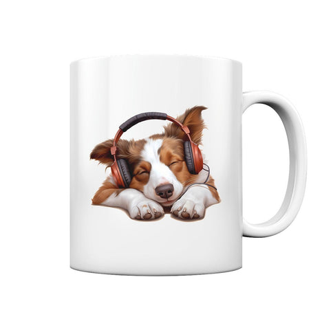 Kopfhörer Border Collie choc/red - Tasse glossy - Multitalenty