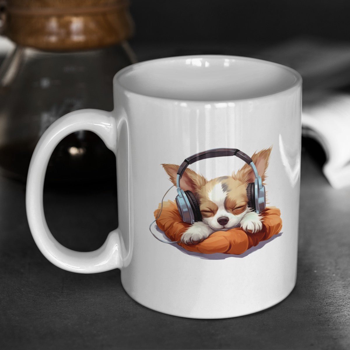 Kopfhörer Chihuahua - Tasse glossy - Multitalenty