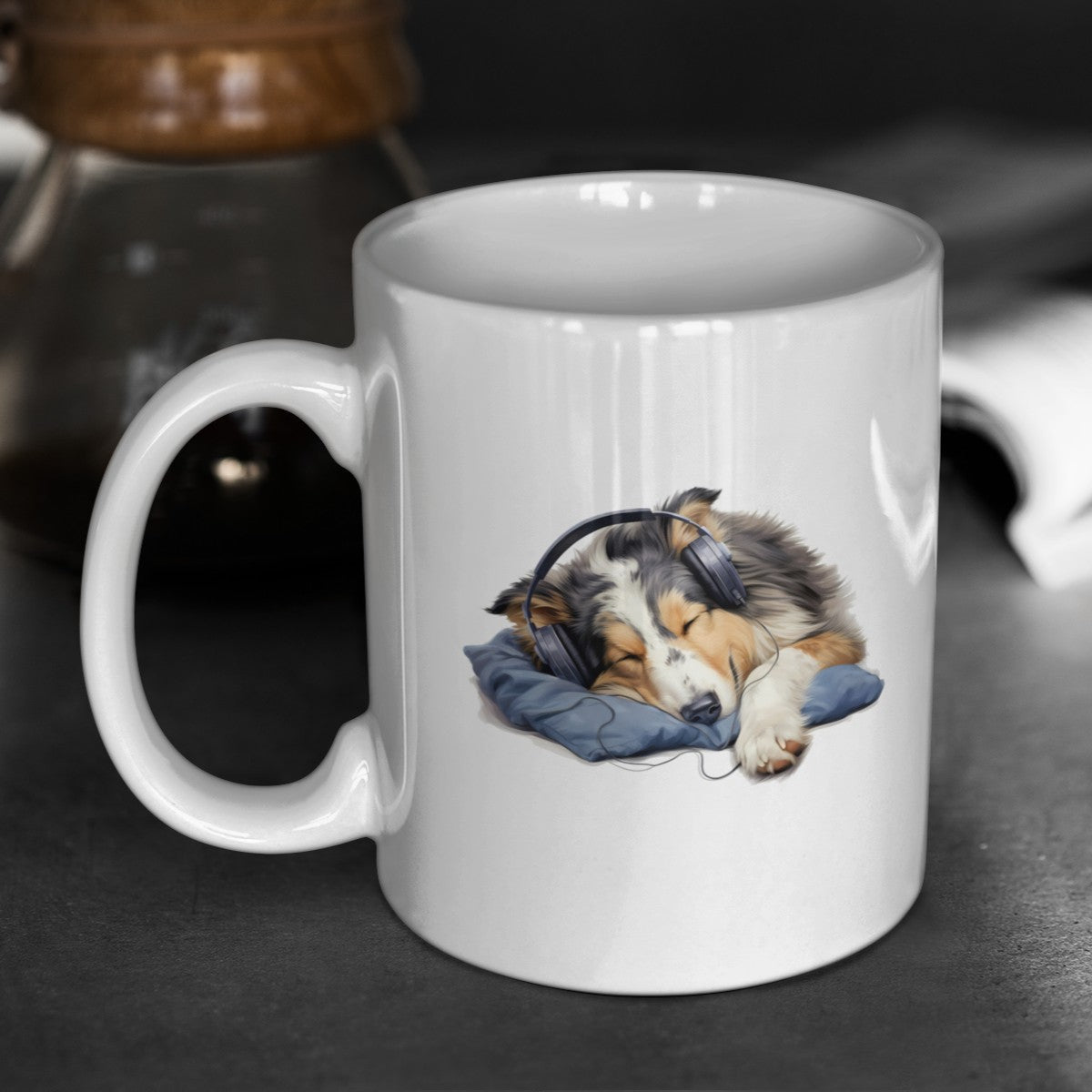 Kopfhörer Collie - Tasse glossy - Multitalenty