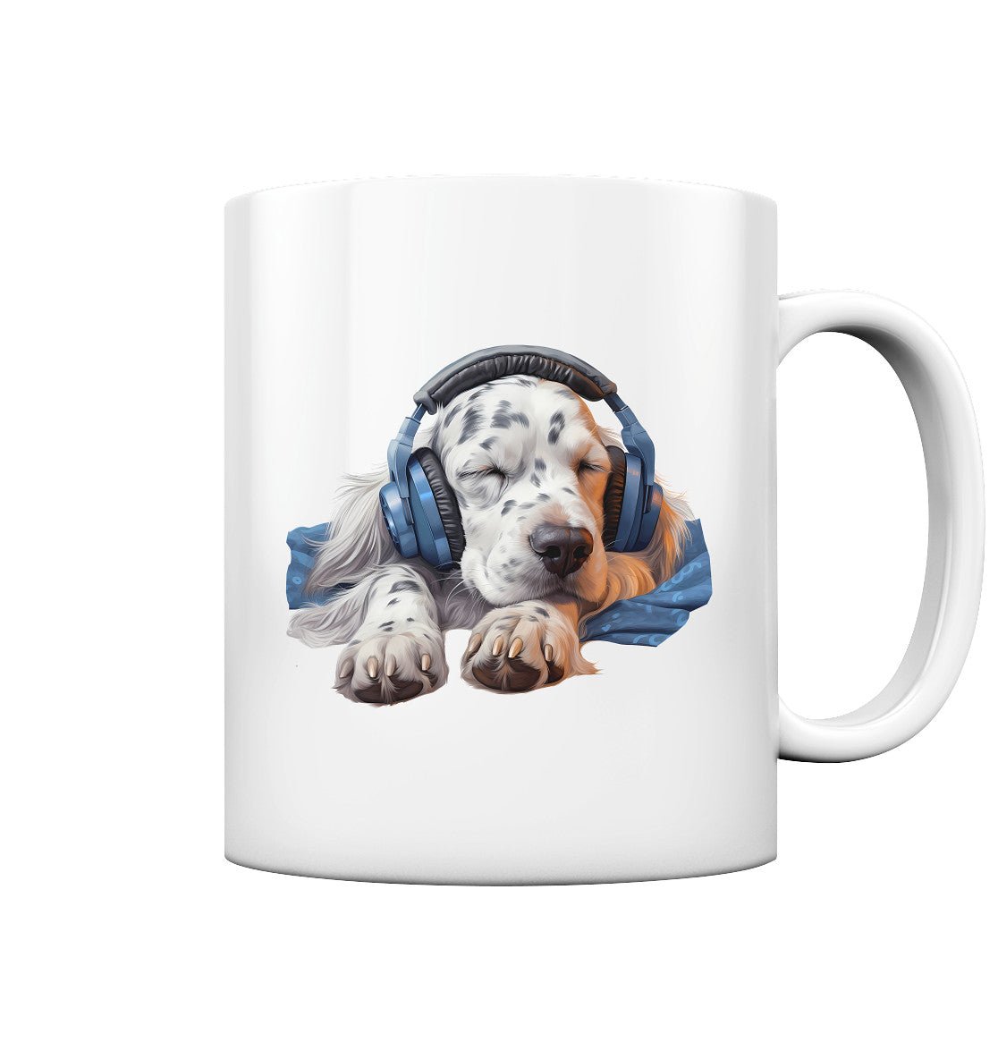 Kopfhörer English Setter blue belton - Tasse glossy - Multitalenty