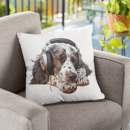 Kopfhörer English Setter liver belton - Kissen 40x40cm - Multitalenty